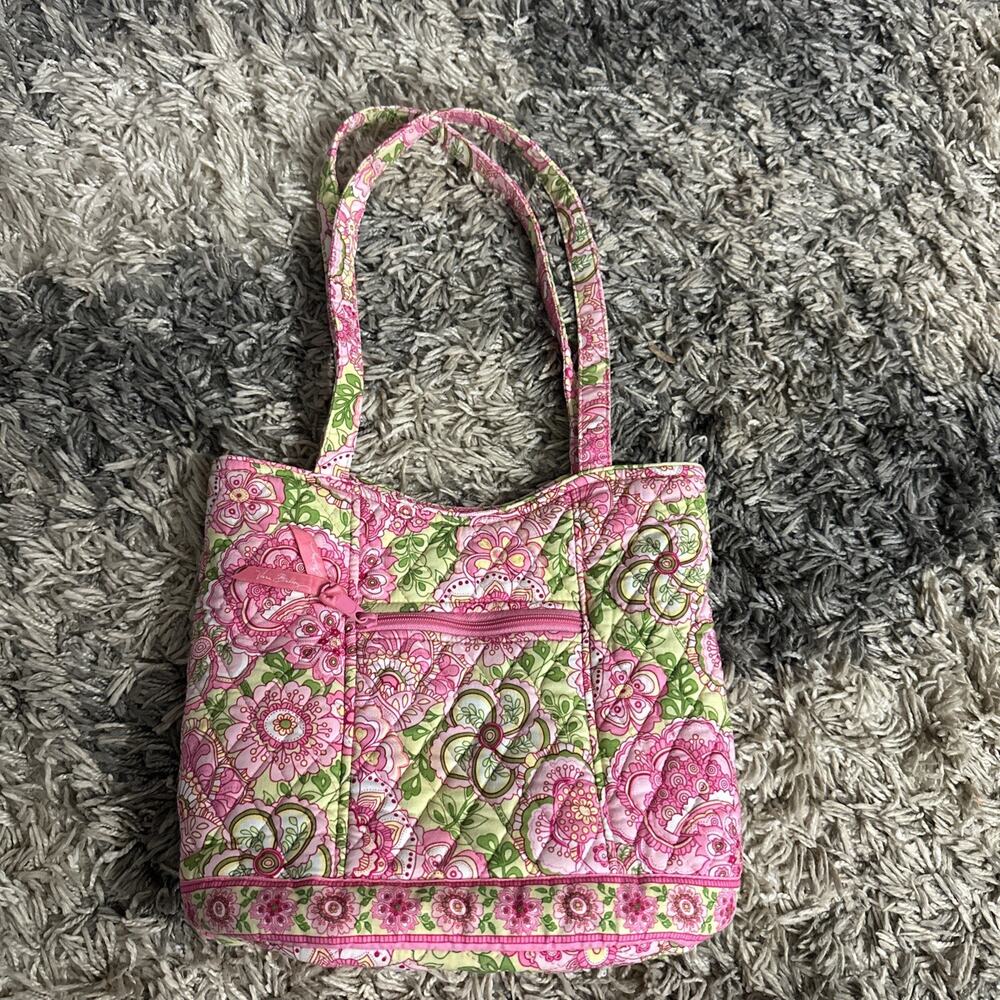 Vera Bradley Petal Pink Bucket Tote Rare Floral Bag